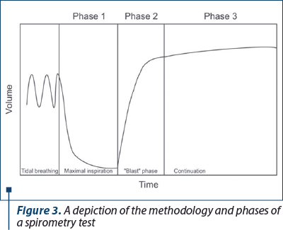 Figure 3. A depiction of the methodology and phases of a spirometry test