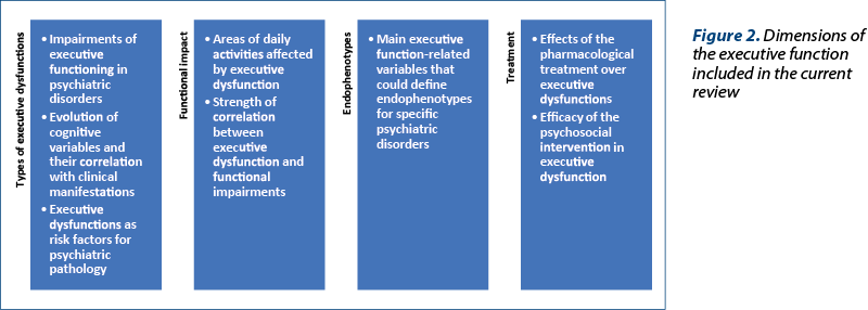 Figure 2. Dimensions of the executive function included in the current review