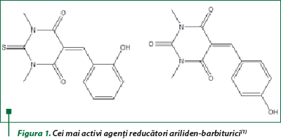 Figura 1. Cei mai activi agenţi reducători ariliden-barbiturici(1)