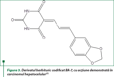 Figura 3. Derivatul barbituric codificat BA-7, cu acţiune demonstrată în carcinomul hepatocelular(7)
