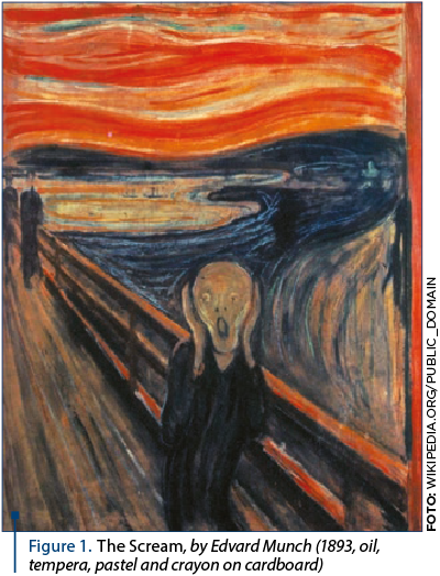 Figure 1. The Scream, by Edvard Munch (1893, oil, tempera, pastel and crayon on cardboard)